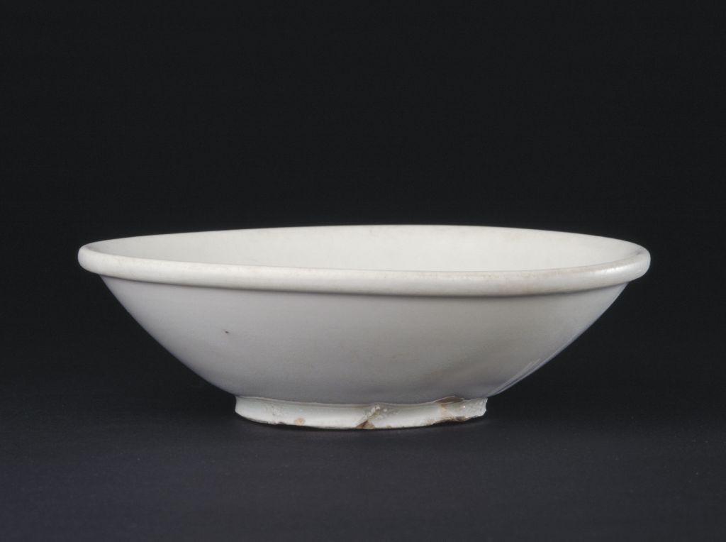 图片[1]-Xingyao white glaze jade wall shaped bottom bowl-China Archive